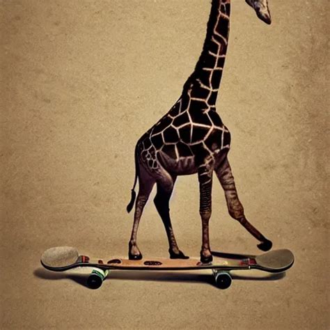 A Giraffe On A Skateboard High Detail Stable Diffusion OpenArt