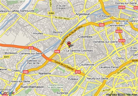 Colombes Map - France