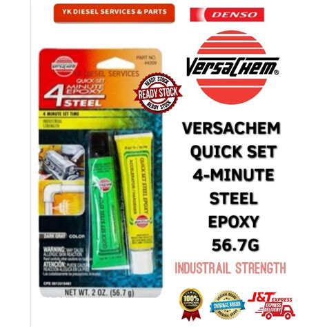 READY STOCK VERSACHEM Quick Set 4 Minute Epoxy Steel Bonding Gum 56