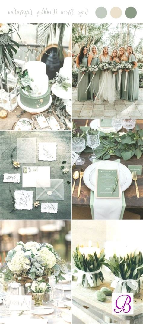 Mariage 2022 Mood board 1 Couleur vert sauge Crème