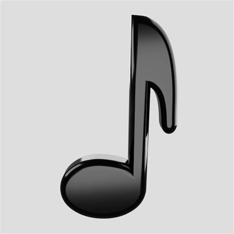 Premium Photo 3d Rendering Eighth Note Icon On Gray Background