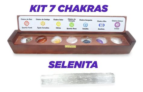 Kit Chakras Pedras Minerais Bast O Selenita Bruta Cm