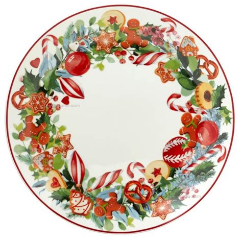 Serving Plate Penny Fade Christmas Diam Cm 30 New Bone China Xmas