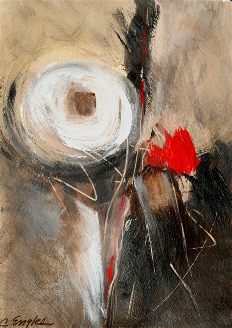 Carol Engles Art: Red, White and Brown, abstract painting by Carol Engles