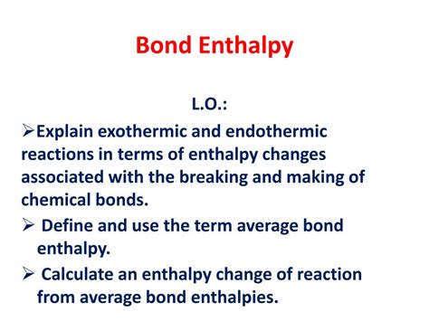 PPT - Bond Enthalpy PowerPoint Presentation, free download - ID:5760803