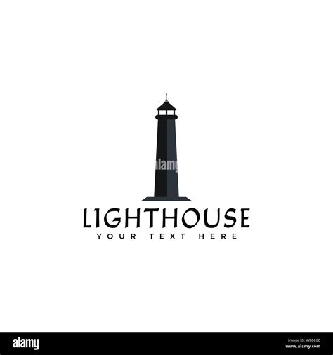 Lighthouse Logo Design Template Vector Isolated Illustration Stock