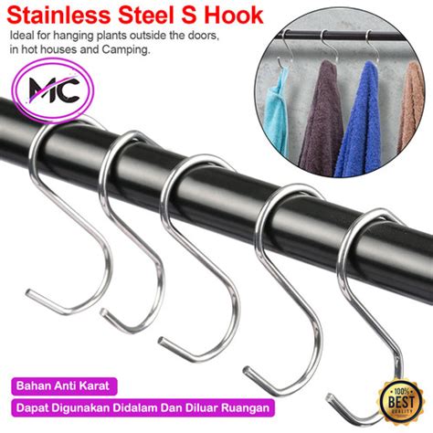 Jual Gantungan Hook S Stainless Pengait Serbaguna Anti Karat Cantolan