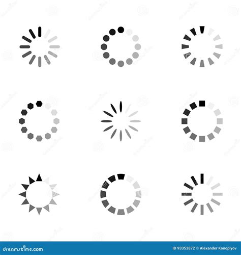 Loading Icon Vector Set Stock Vector Illustration Of Process 93353872