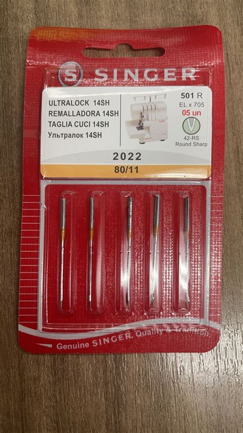 5 Original Singer Overlock Ultralock 14SH Sewing Machine Needles 2022