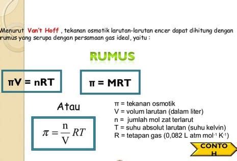 Tekanan Osmosis Pengertian Rumus Contoh Proses Terjadinya