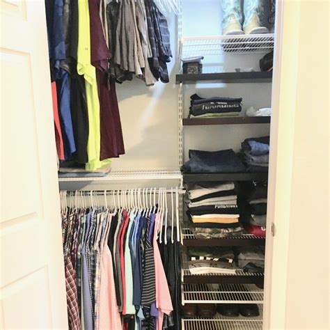 Closet Organized With Elfa Small Closet Design Intentional Edit