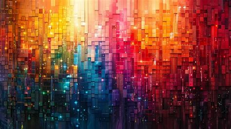 Premium Photo Abstract Pixel Art Background With Vibrant Mosaic