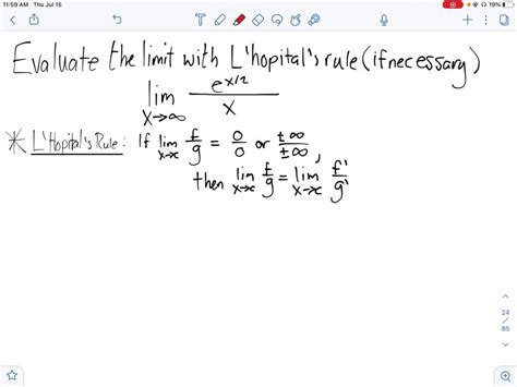 Solved Evaluate The Limit Using Lhôpitals Rule If Appropriate Limx →