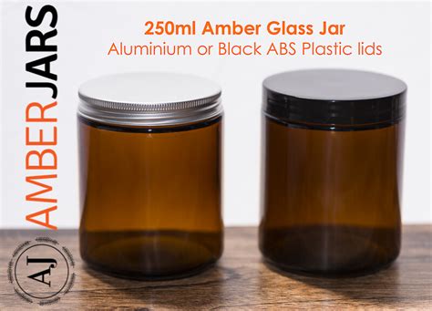 100 X 250ml Amber Glass Jar Candle Kitchen Spice Creams Amber Glass Jars And Bottles Droppers