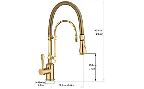 GICASA Copper Kitchen Faucet Single Handle 360 Swivel High Arc