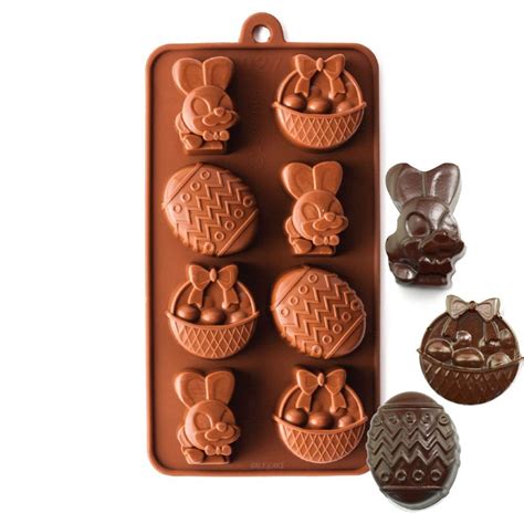 Easter Bunny Egg And Basket Silicone Chocolate Mold