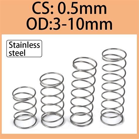 Pcs Stainless Steel Compression Spring Pressure Spring Pressing