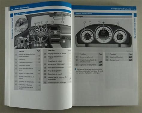 Dossier de bord manuel d utilisation Mercedes Classe E série typ 207