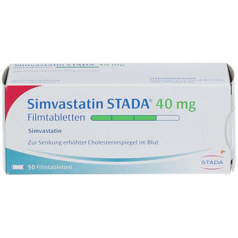 Simvastatin STADA 40 Mg 50 St Mit Dem E Rezept Kaufen Shop Apotheke