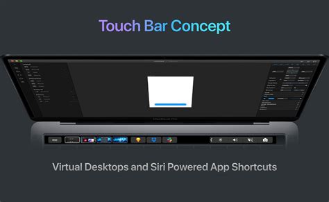 Touch Bar Concept with Siri Powered Shortcuts – Titanas UI, UX Design