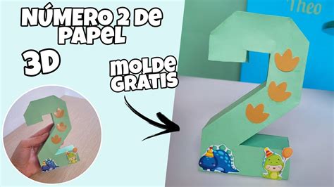 COMO FAZER NÚMERO 2 3D DE PAPEL YouTube