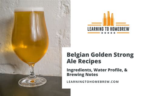 Belgian Golden Strong Ale Beer Recipes - Ingredients, Water Profile ...