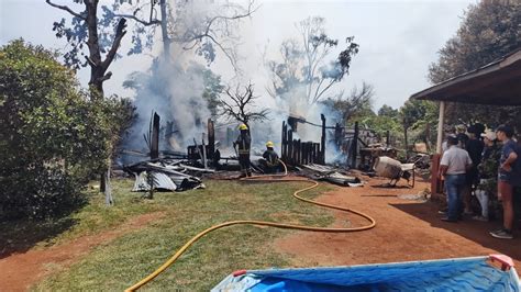 MISIONES San Vicente Incendio redujo a cenizas una vivienda en Bº