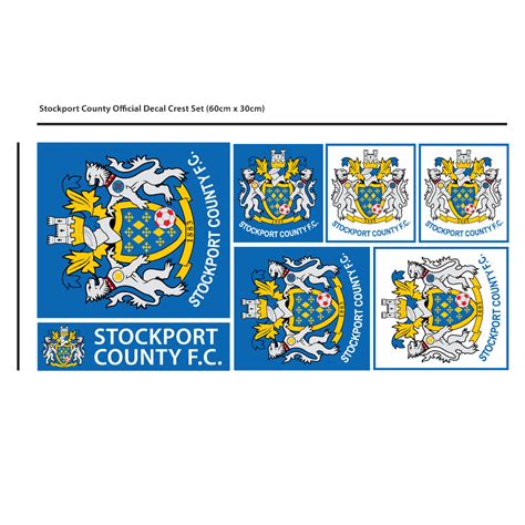 Stockport County Football Club Official Crest Wall Sticker Themed