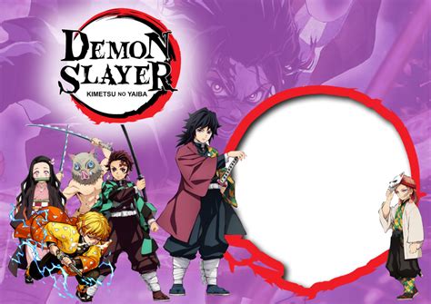 Moldura Demon Slayer PNG Imagem Legal