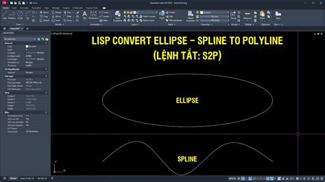 Lisp Convert Ellipse Spline To Polyline Youtube