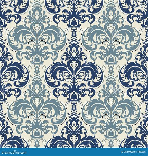 Damask Seamless Pattern Background Classical Luxury Old Fashioned