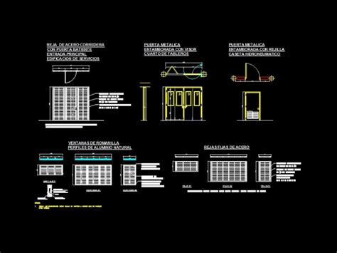 Detalles De Puertas Y Ventanas Y Detalle Constructivo En Autocad