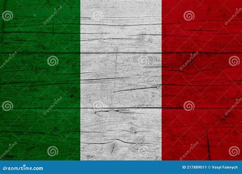 Bandera De Italia Textura De Madera De La Bandera De Italia Imagen De