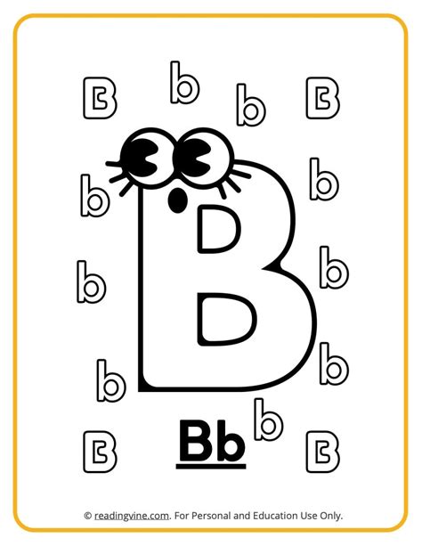 Letter B Coloring Pages Free Printable Sheets For Preschool