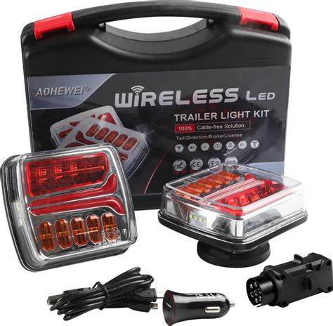 Aohewei Wireless Trailer Tail Lights Led Magnetic Truck Rear Lights