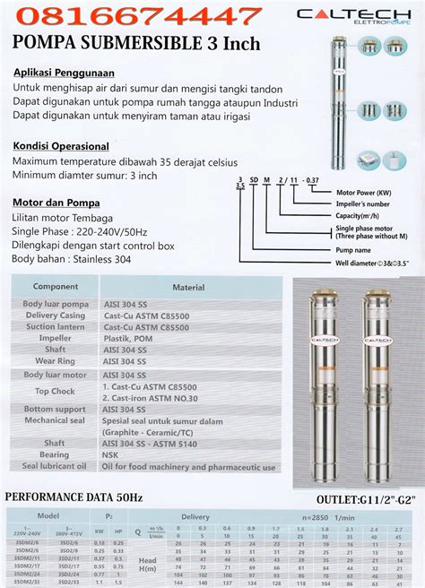 Jual Submersible Caltech Malang Submersible Malang