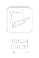 Trash Chute Symbol Tactiletouch Sign With Braille Sku Sb