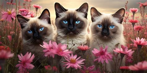 Free AI Image | Beautiful kittens with flowers outdoors