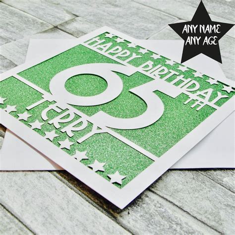 Personalised Birthday Card 65th Happy Birthday Card Custom 65th