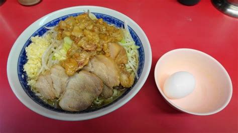 『小ラーメン：汁なし（800円）＋生たまご ニンニクアブラ』ラーメン二郎 桜台駅前店のレビュー ラーメンデータベース