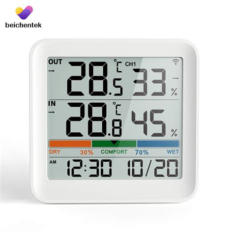 Portable Lcd Hygrometer Home Wireless Weather Station Digital