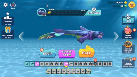 HUNGRY SHARK EVOLUTION ALAN SHARK UNLOCKED GAME PLAY YouTube