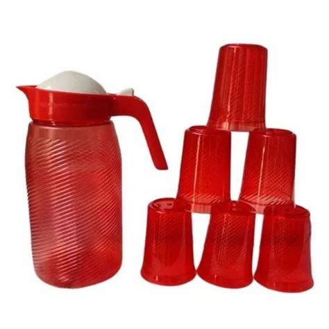 Red Plastic Water Jug Set At Rs 65 Piece In Bhilwara ID 23297638312