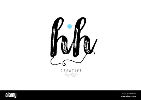 Hh H H Vintage Letter Alphabet Combination Logo Icon Handwritten Design For Company Business