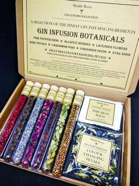 Gin Infusion Botanicals Gift Set Unique Gin Making Kit Colour Changing