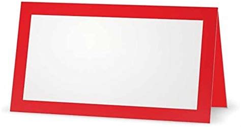 Amazon Red Place Cards Flat Or Tent Or Pack White