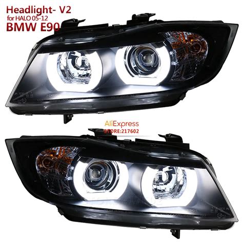 V2 Version For Bmw 3 Series E90 318i 320i 325i Led Projector Lens Headlights Fit 2005 2012 Car