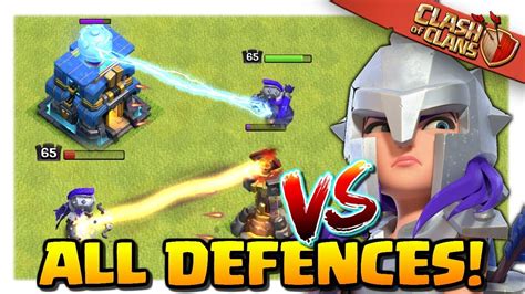 Max Lvl 65 Archer Queen Vs All Defences Clash Of Clans Update Youtube