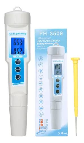 Medidor 5 En 1 Tds Ec Ph Salinidad Temperatura Calidad Del A Cuotas