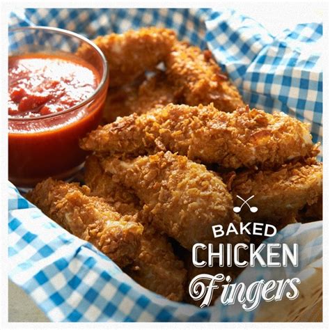 Baked Chicken Fingers | Chicken finger recipes, Chicken fingers baked ...